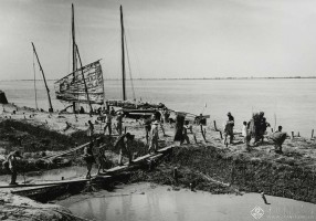 赵羡藻《黄埔海港,广州》 1949年
