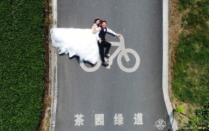 航拍婚纱照-陈增芳